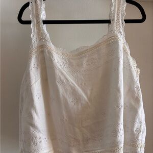 Abercrombie & Fitch Cream Eyelet Lace Camisole NWT